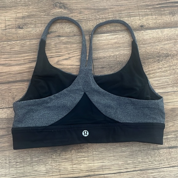 Lululemon Train Times Bra in Heather Grey/Black - Picture 3 of 5